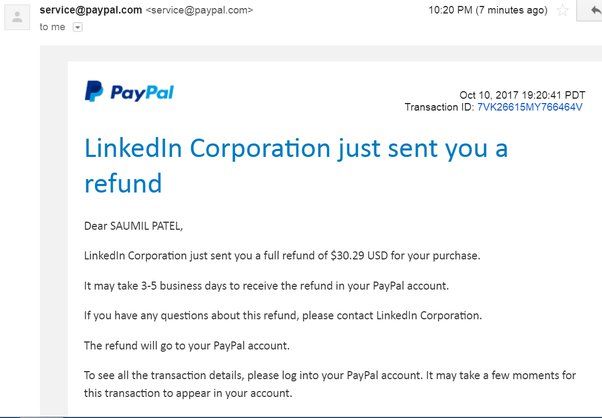 Will I get a refund if I cancel my LinkedIn subscription