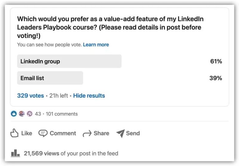 Can you make LinkedIn polls anonymous