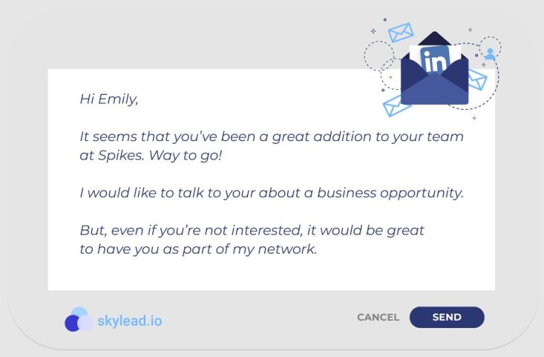 What message to send when connecting on LinkedIn