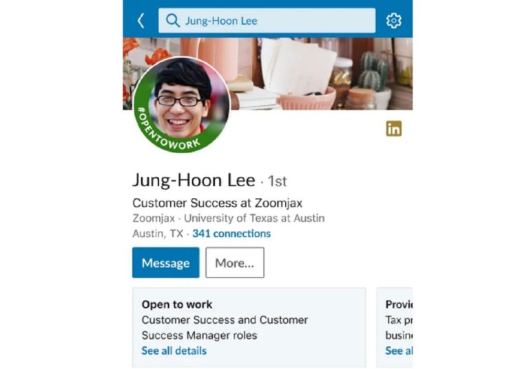 Why does LinkedIn show open to work