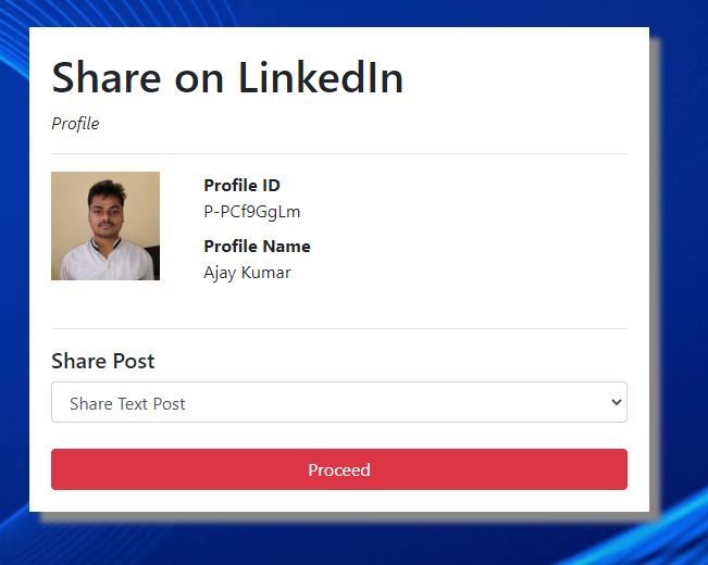 How to share a link on LinkedIn using PHP